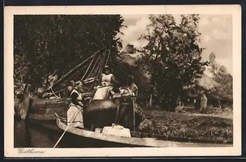 AK Giethoorn, Gespräch von Frachter zu Kahn