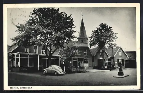 AK Holten, Smidsbelt, Kerk, VW-Käfer