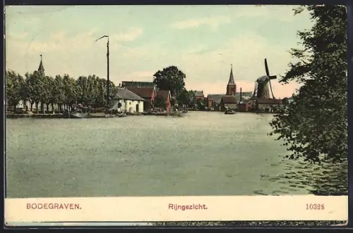 AK Bodegraven, Rijngezicht, Windmühle