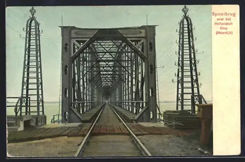 AK Moerdijk, Spoorbrug Over het Hollandsch Diep