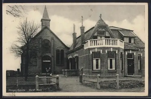 AK Hooger-Smilde, Geref. Kerk, Aussenansicht