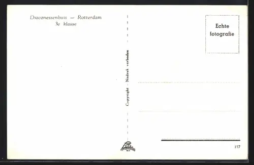 AK Rotterdam, Diaconessenhuis, 3e klasse