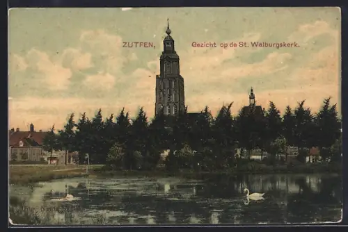 AK Zutfen, Gezicht op de St. Walburgskerk