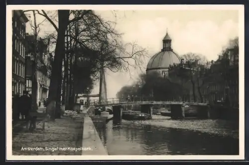 AK Amsterdam, Singel met Koepelkerk