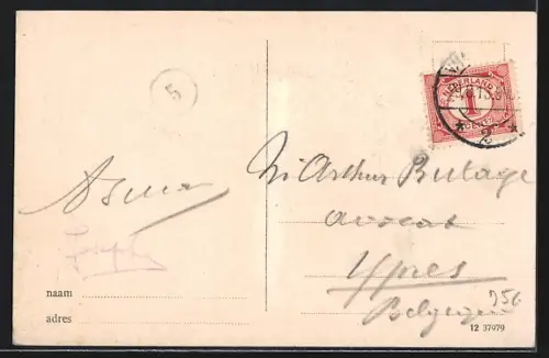 AK Valkenburg, Panorama mit Strassenpartie