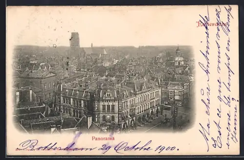 AK Rotterdam, Panorama mit Strassenpartie
