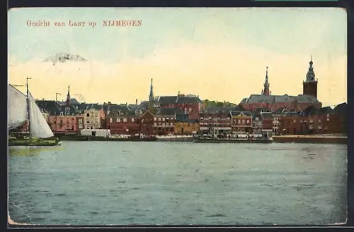AK Nijmegen, Ansicht von Lent auf den Ort