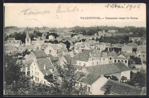 AK Valkenburg, Panorama vanat de Ruine
