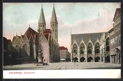 AK Braunschweig, Partie am Altstadtmarkt
