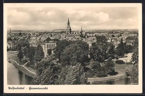 AK Wolfenbüttel, Gesamtansicht aus der Vogelschau