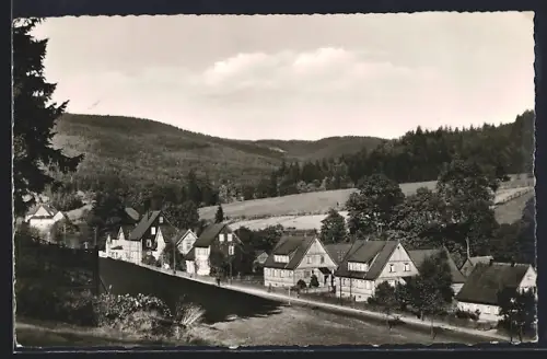 AK Kamschlacken /Oberharz, Ortsansicht aus der Vogelschau