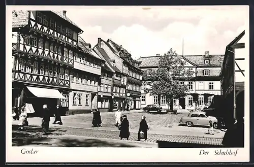 AK Goslar, Schuhhof mit Strassenpartie