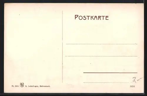 AK Goslar, Rathaus mit Strassenpartie