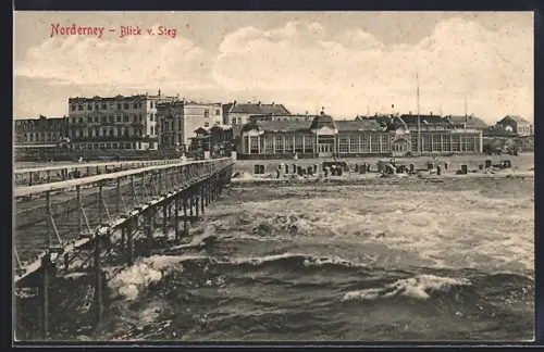 AK Norderney, Blick vom Steg