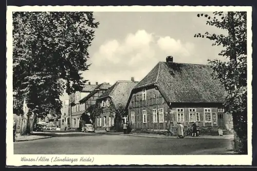 AK Winsen / Aller, Strassenszene mit Fachwerkhäusern