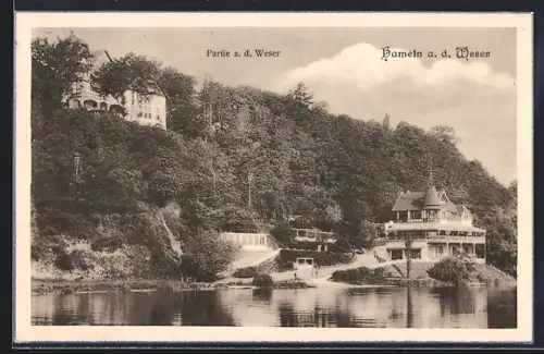 AK Hameln a. d. Weser, Partie an der Weser