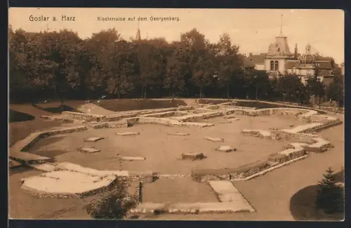 AK Goslar a. Harz, Klosterruine auf dem Georgenberg