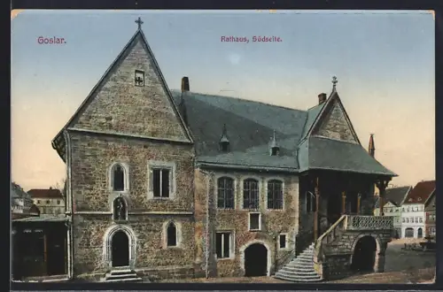 AK Goslar, Rathaus, Südseite