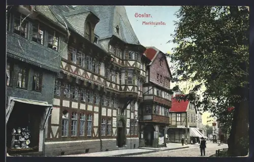 AK Goslar, Ansicht der Marktstrasse