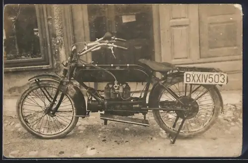 Foto-AK Motorrad F. N. 4 Zylinder, Kennzeichen BXXIV503