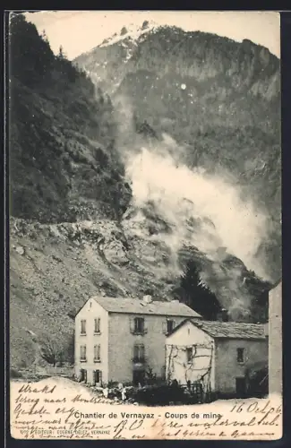 AK Vernayaz, Chantier, Coups de mine