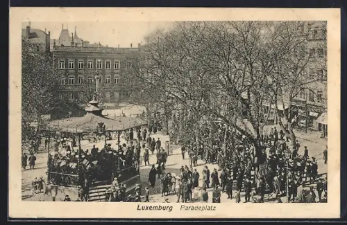 AK Luxemburg, Blick auf den Paradeplatz