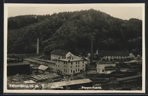 AK Schwertberg /Ob.-Oe., Pappen-Fabrik im Josefstal