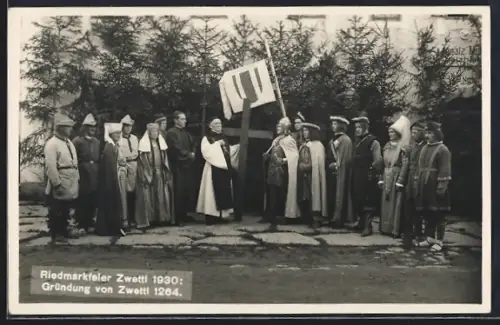 AK Zwettl, Riedmarkfeier 1930, Anwohner in Kostümen