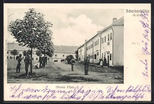 AK Schenkenfelden /Ob.-Österr., Oberer Platz im Ort