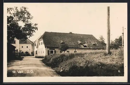 AK St. Veit /O. Ö., Blick in den Ort