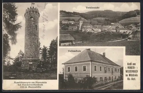 AK Vorderweissenbach im Mühlkreis, Aussichtswarte am Sternstein, Volksschule