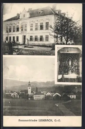 AK Lembach, Ortsansicht, Rathaus, Innenansicht der Kirche