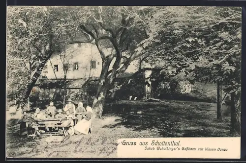 AK Schattenthal, Gasthaus zur blauen Donau, Bes. Jakob Wakolbinger