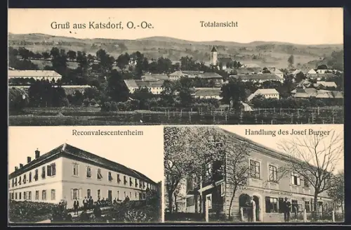 AK Katsdorf /O.-Oe., Reconvalescentenheim, Handlung des Josef Burger, Totalansicht