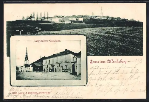 AK Ulrichsberg, Langthalers Gasthaus, Ortsansicht