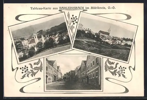 AK Sarleinsbach, Ortsansicht, Strassenpartie