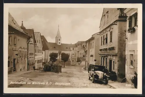 AK Sarleinsbach im Mühlkreis, Blick über den Hauptplatz
