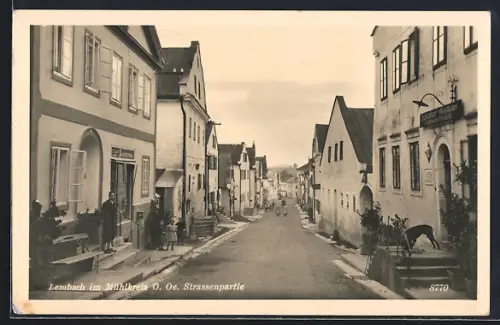 AK Lembach im Mühlkreis, Stadlers Gasthaus, Strassenpartie