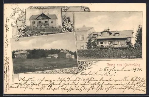 AK Kirchschlag, Villa Heissler, Villa Heiss, Badhaus, Villa Estermann