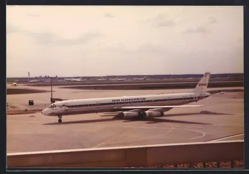 Fotografie Flugzeug Douglas DC-8 Thai International HS-TGX in Frankfurt / Main