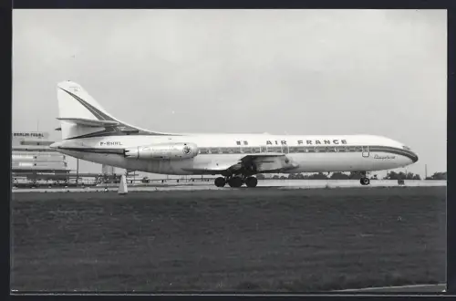 Fotografie Flughafen Berlin-Tegel, Flugzeug Sud Aviation Caravelle Air France Dauphine F-BHRL