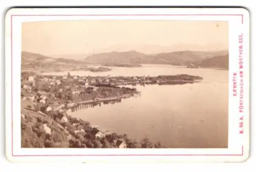 Fotografie Alois Beer, Klagenfurt, Ansicht Pörtschach, Blick nach dem Ort mit Wörthersee