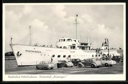 AK Passagierschiff Rüstringen im Hafen