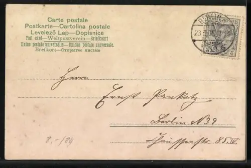 AK Kriegsschiff Wörth passiert eine Brücke, Ostasiengeschwader