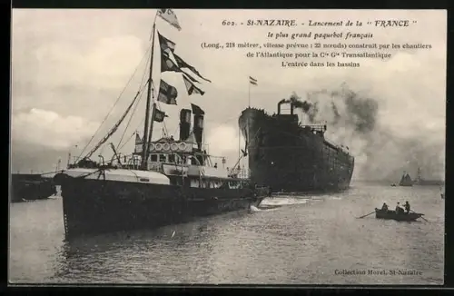 AK Passagierschiff France, Lancement