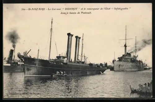 AK Kriegsschiff Cuirassé Diderot, Remorqueur de l`État Infatiguable