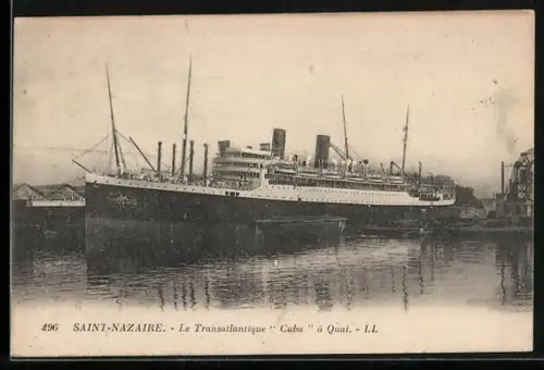 AK Passagierschiff Cuba vor Anker