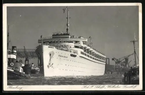 AK Hamburg, Passagierschiff K. d. F. Schiff Wilhelm Gustloff im Hafen