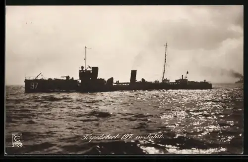AK Kriegsschiff Torpedoboot 197 in Fahrt