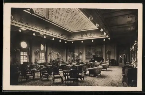 AK Passagierschiff D. Columbus des Nordd. Llyods, 1. Klasse, Grosses Gesellschaftshalle